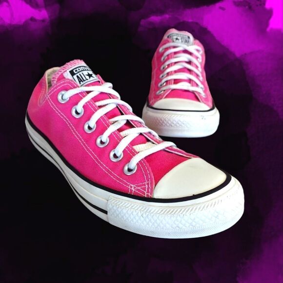 Converse Y2K Retro Hot Pink  Low Lace Up Unisex Sneakers W7 M5 - Picture 1 of 17